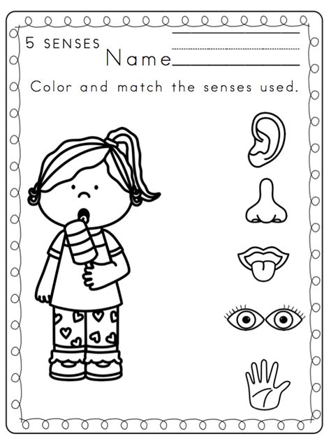 Senses Coloring Pages Coloring Home