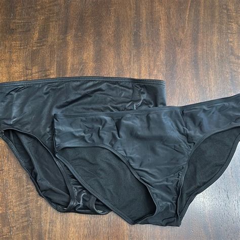 Anne Cole Swim Anne Cole And Body Id Classic Black Bikini Bottoms Xl And X Poshmark