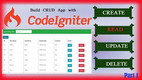 Codeigniter Crud Application With Bootstrap Part Youtube