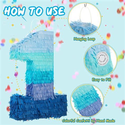Number 1 Pinata With Stick Blindfold Confetti India Ubuy