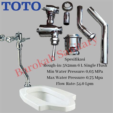 Jual Kloset Jongkok Toto Ce Original Full Set Push Valve Kota Depok