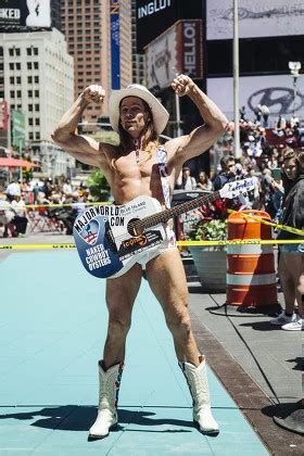 Naked Cowboy Gestures Times Square Manhattan Editorial Stock Photo Stock Image Shutterstock