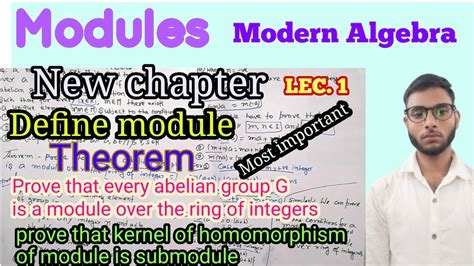 Modules LEC 1 Prove That Every Abelian Group Is A Module Prove