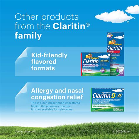 Claritin 24 Hour Allergy Medicine Non Drowsy Prescription Strength