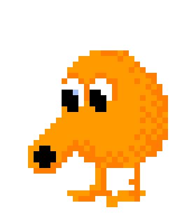 Q bert pixel art