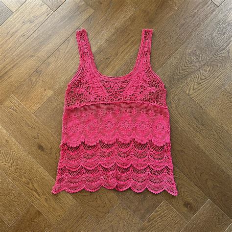 Hot Pink Tank Beach Cover Up Perfect To Wear Under Depop