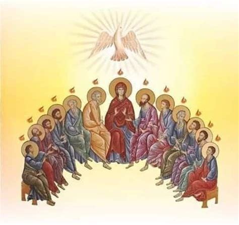 An Image Of The Last Supper Of Jesus With Doves Above It And Sun In