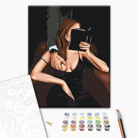 Girl Nude Adult Colouring Paint By Numbers Kit FRAMED Modern Painting Kit On Canvas DIY Kits