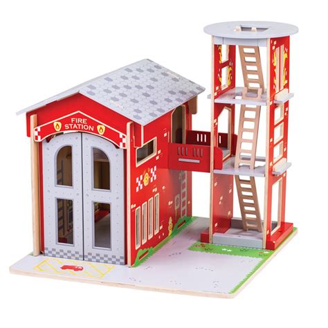 City Fire Station Playset - BJTJT156 | Bigjigs Toys | Toys