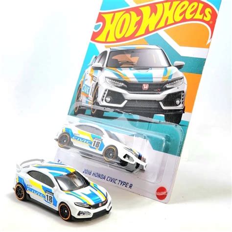 Jual Hot Wheels 2018 Honda Civic Type R WHITE FREE PROTECTOR CARD Shopee Indonesia