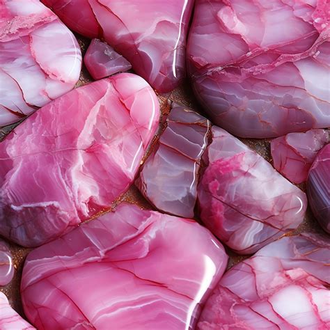 Premium Photo A Group Of Pink And White Rocks