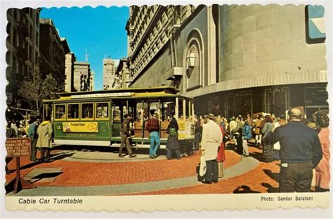 San Francisco California Ca Cable Car Turntable Powell Market Streets