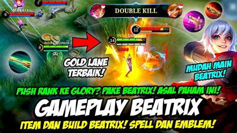 ITEM BUILD BEATRIX TERSAKIT CARA MAIN BEATRIX TERBARU TUTORIAL