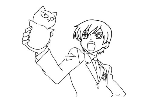 Haruhi Fujioka Anime Color Page Free Printable Coloring Pages