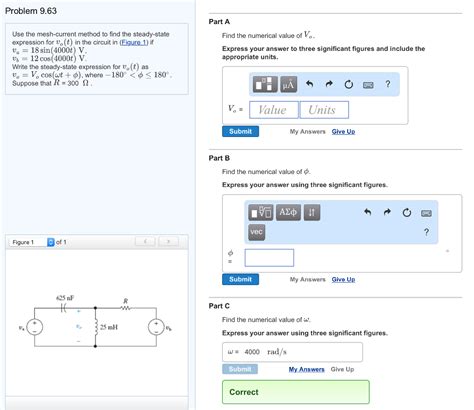 Solved Use The Mesh Current Method To Find The Steady State Chegg