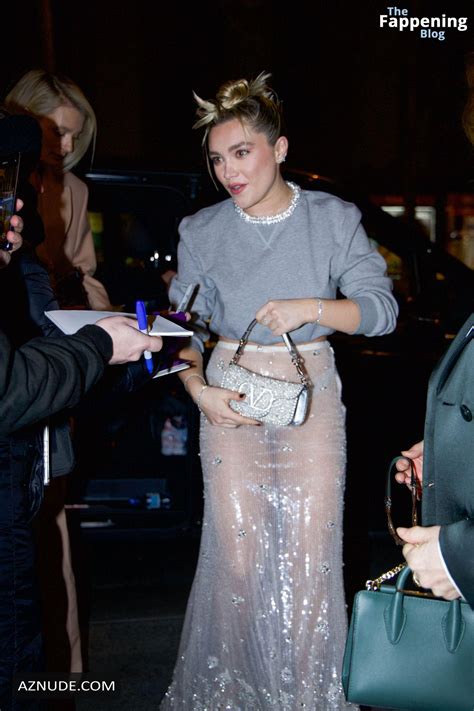 Florence Pugh Sexy Shows Off Her Hot Underwear At The Valentino Fashion Show In Paris Aznude