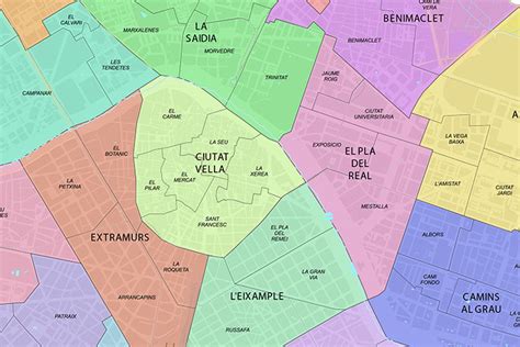 DigiAtlas.com | Valencia - districts and neighborhoods