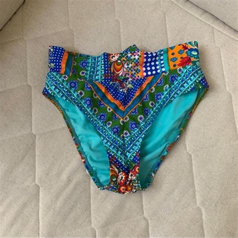 Hobie Swim Hobie Boho Multicolor Swimsuit High Cut Legs Bikini Bottoms Small Poshmark