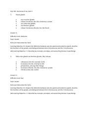 Psyc Hormones Sex Quiz Docx Psyc Hormones Sex Quiz Sweat Glands A B C D