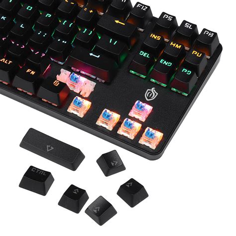 Wired Mechanical Keyboard 87-Key 87% TKL Layout Suspended Keycaps Blu ...