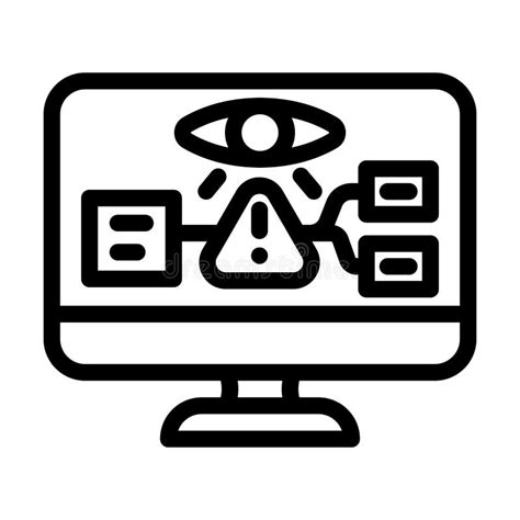 Monitoring Risk Line Icon Vector Illustration Stock Vector