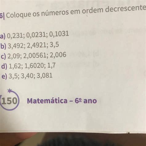 Numeros Em Ordem Decrescente - 7