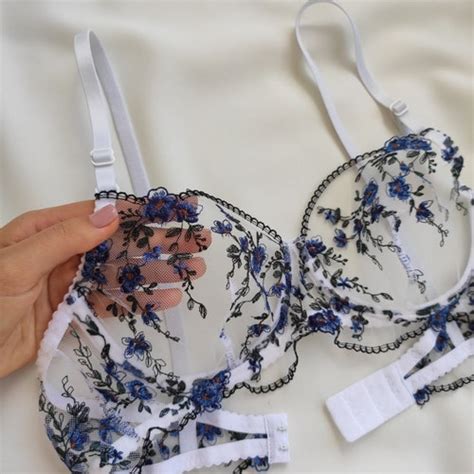 Elegant Floral Lingerie Set Etsy