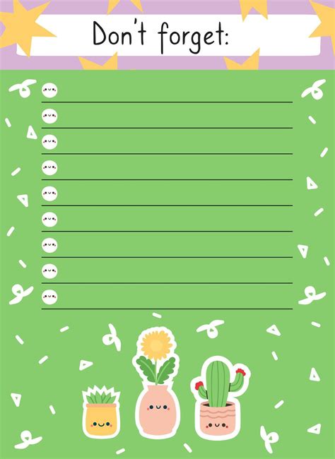 Plants Checklist Cute