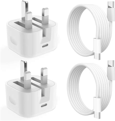 【mfi Certified】 Iphone 15 Charger Fast Charging 2 Pack Pd 20w Usb C