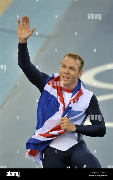 Chris Hoy Gbr Great Britain Celebrates Track Cycling Stock Photo