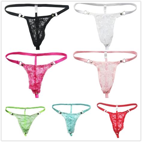Mens Sissy Lace Underwear Knickers Panties T Back Sexy Thong G String Lingerie Picclick Uk