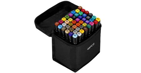 Set 48 De Carioci Profesionale Markere Multicolore Cu Cerneala Pe