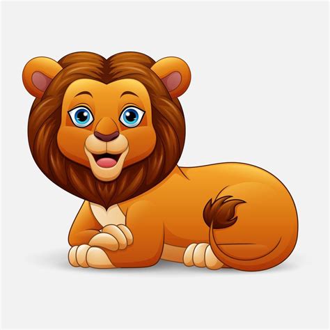 Cartoon Lion Sitting Vector Art At Vecteezy