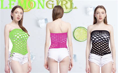 LemonGirl Women S Mesh Lingerie Fishnet Babydoll Mini Dress Free Size Bodysuit Red At Amazon