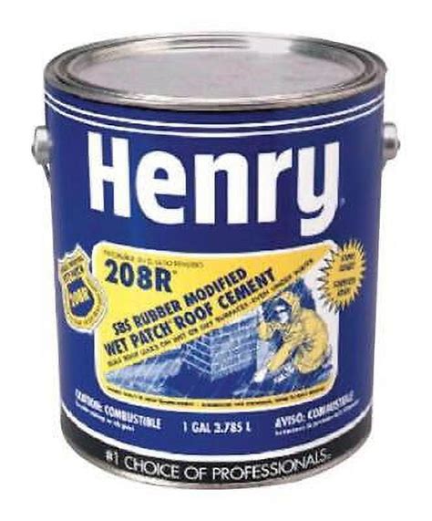 Henry Smooth Black Rubber Sbs Rubber Modified Roof Cement 1 Gal Pack