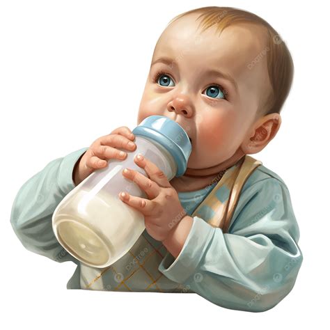 cute baby drinking milk  bottle clip art illustration baby