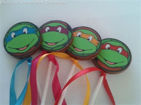Teenage Ninja Turtles Handcrafted Belgian Chocolate Lollipops