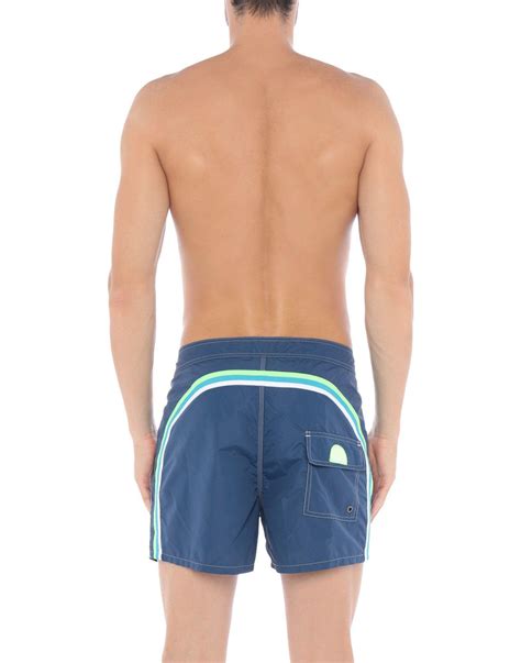 Sundek Synthetic Swimming Trunks In Dark Blue Blue For Men Lyst