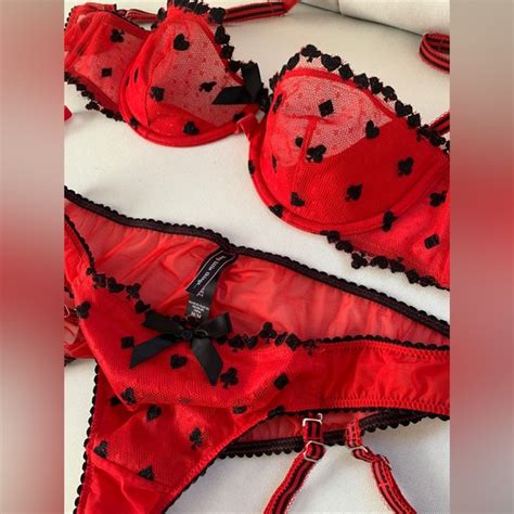 Victoria S Secret Intimates Sleepwear Rocking Red Victorias Secret Lingerie Set Poshmark