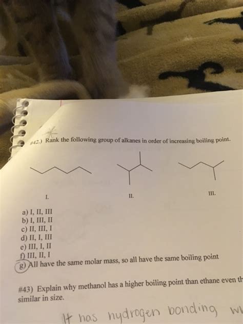 Solved Rank The Following Group Of Alkanes In Order Of Chegg