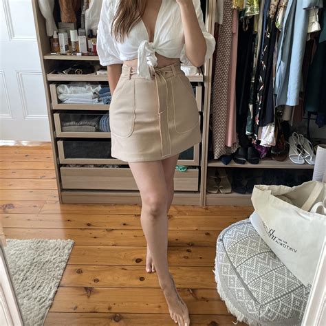 Sir Nude Pink Mini Skirt Super Sweet Belted Design Depop