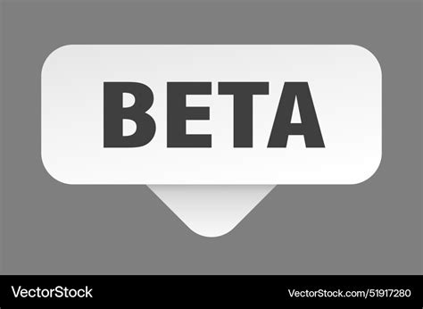 beta sticker sign isolated  gray background vector image