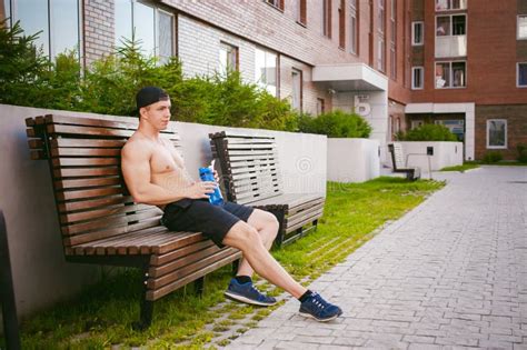 Handsome Male Athlete Man With Naked Torso Stock Image Image Of Healthy Nature