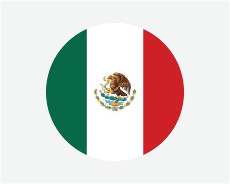 Mexico Round Country Flag Mexican Circle National Flag United Mexican