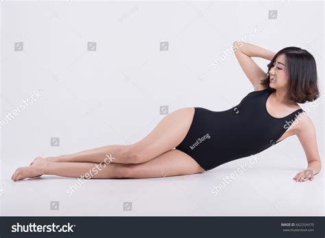 Sexy Asian Woman On Black Bikini Stock Photo 662204470 Shutterstock