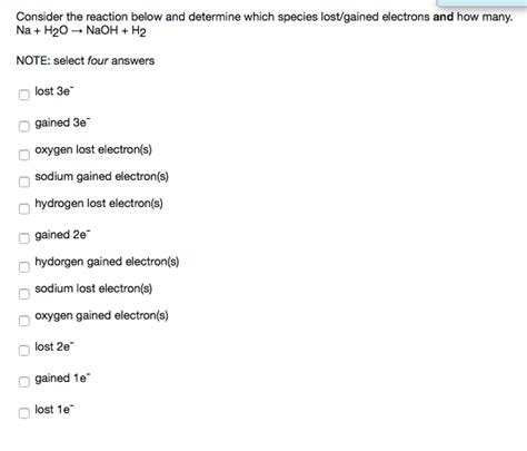 Solved Consider The Reaction Below And Determine Which