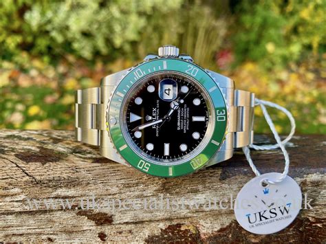 Rolex Submariner Mm Steel Kermit Lv New Uk