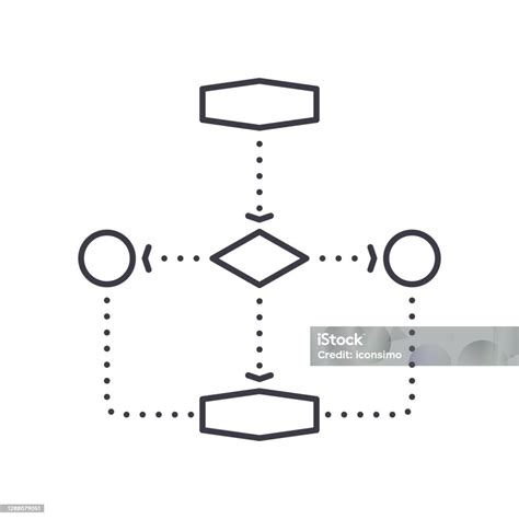 Ilustración De Icono Diagrama De Flujo Ilustración Aislada Lineal Vector De Línea Delgada Signo