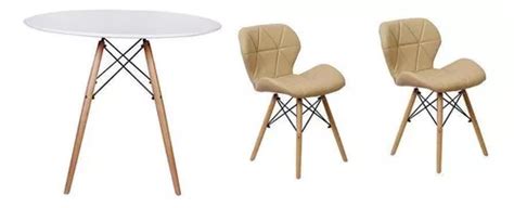 Kit Mesa Jantar Eiffel Cm Branca Cadeiras Slim Cor Nude MercadoLivre