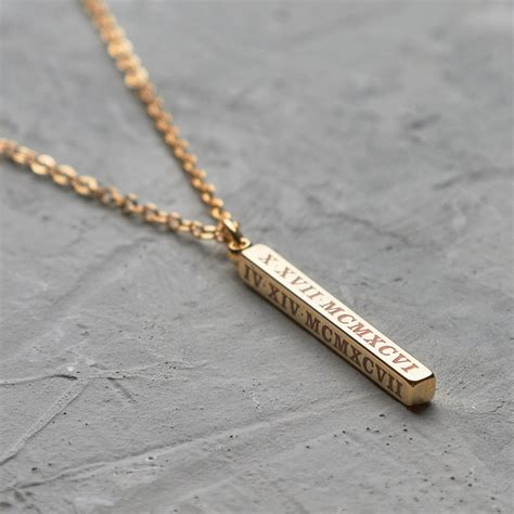 Personalized Bar Necklace Baby Name Necklace Personalized Etsy